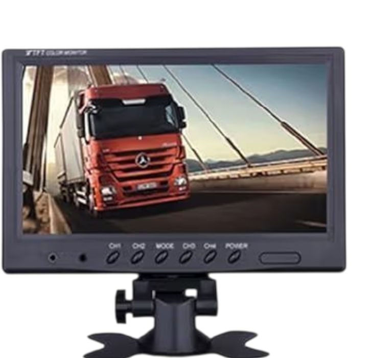 Monitor 2xKamera Cofania Podofo 12/24v  Do Maszyn Budowlanych  IP68