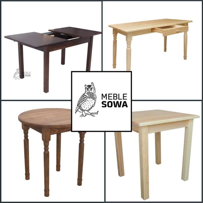 stół stolik toaletka z szufladą drewniana kolory nogi toczone