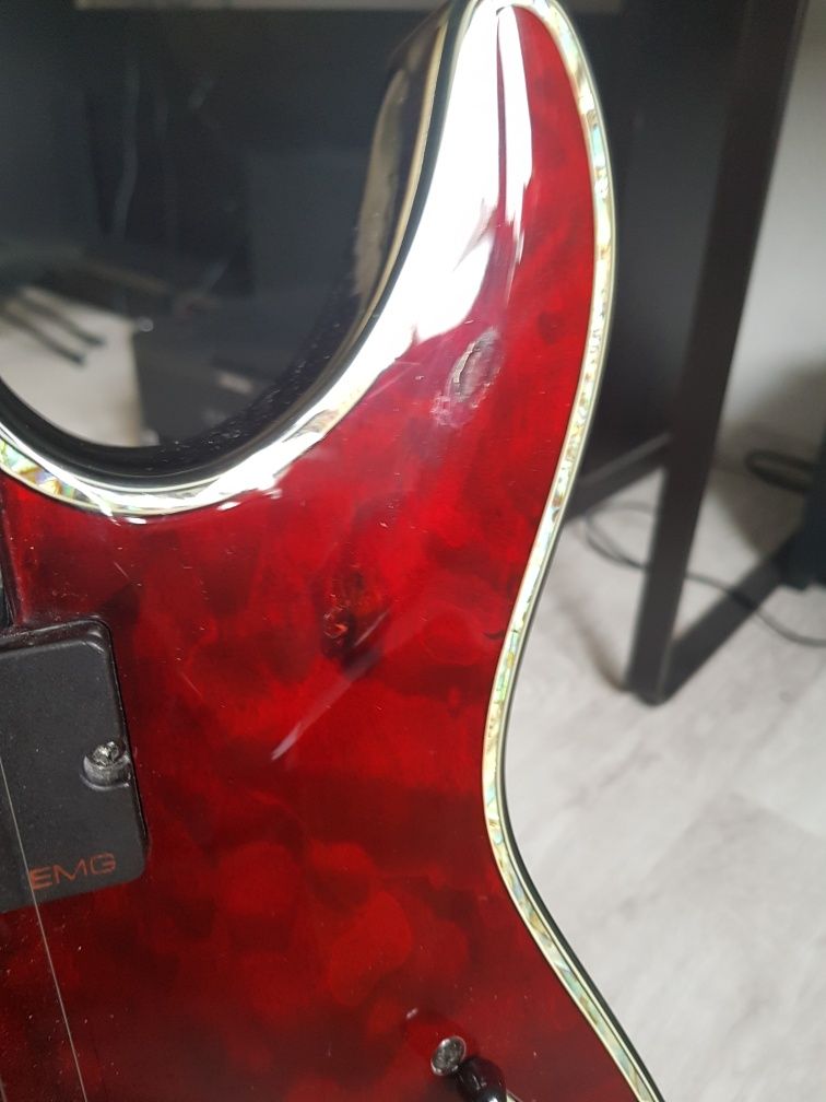 Schecter hellraiser c7 fr black cherry