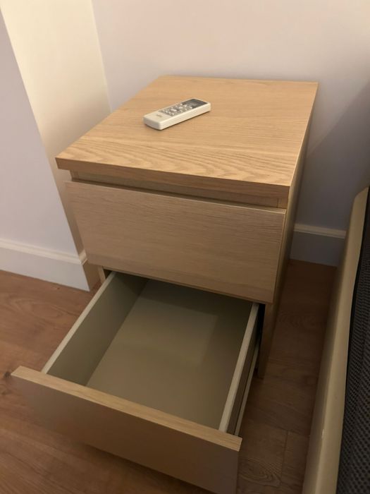 Conjunto mesas de cabeceira carvalho