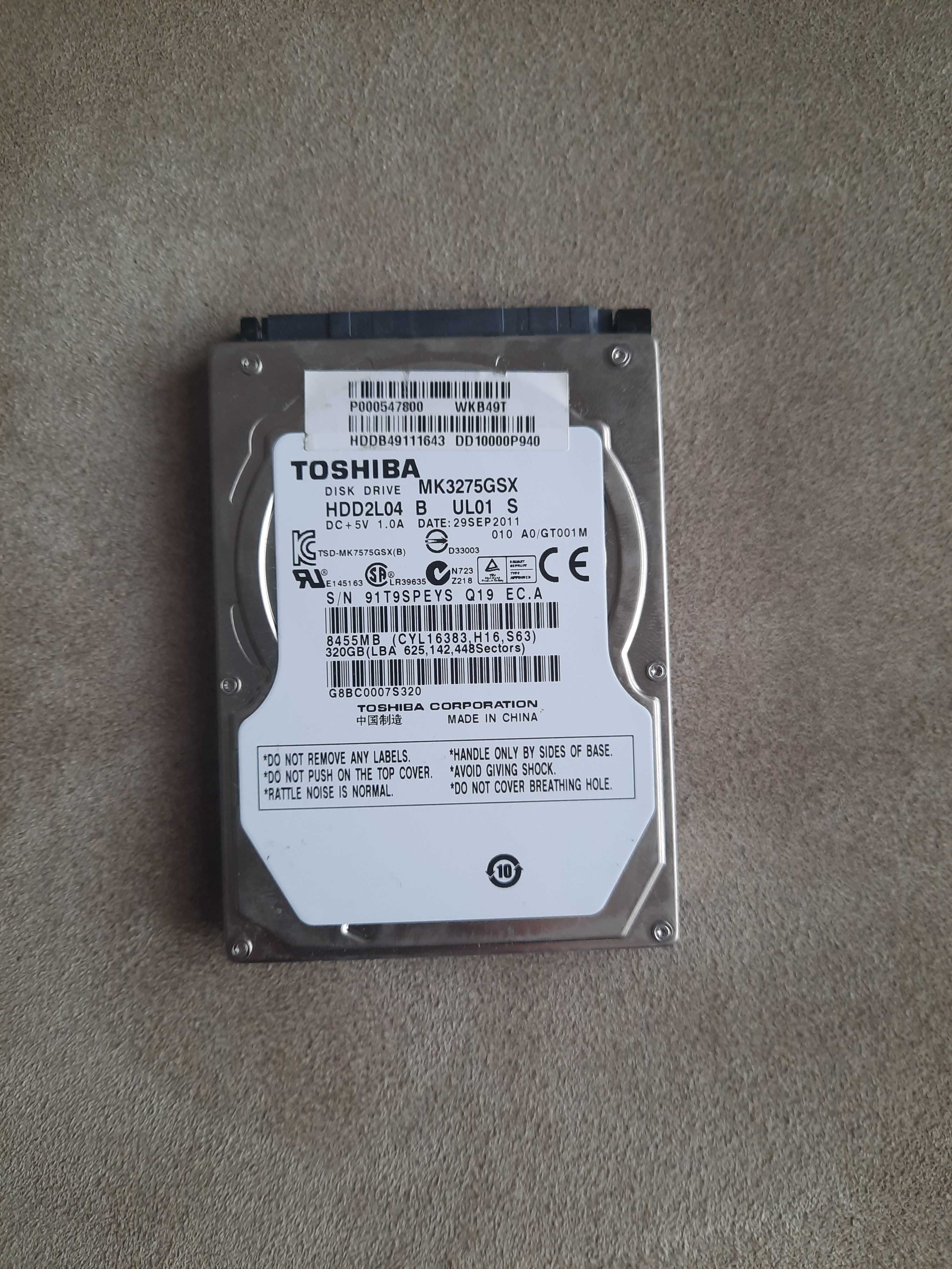 Disco HDD Toshiba MK3275GSX 320 GB