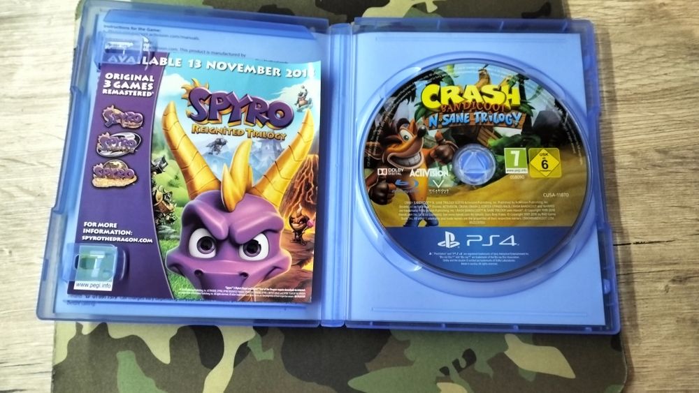 Ігровий диск для прейстейшен 4 назва( Crash  bandicoot)