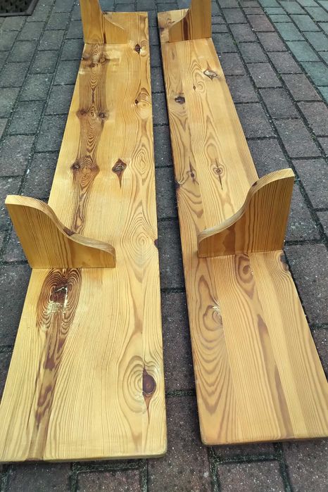 Półki sosnowe proste