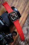 Pasek Skórzany CZERWONY Apple Watch Series 4  44mm 45mm