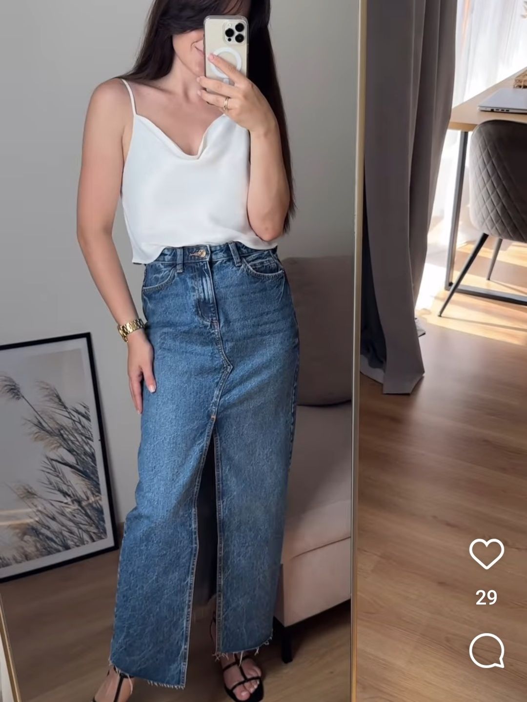 Спідниця міді жіноча з розрізом зара zara xs, s