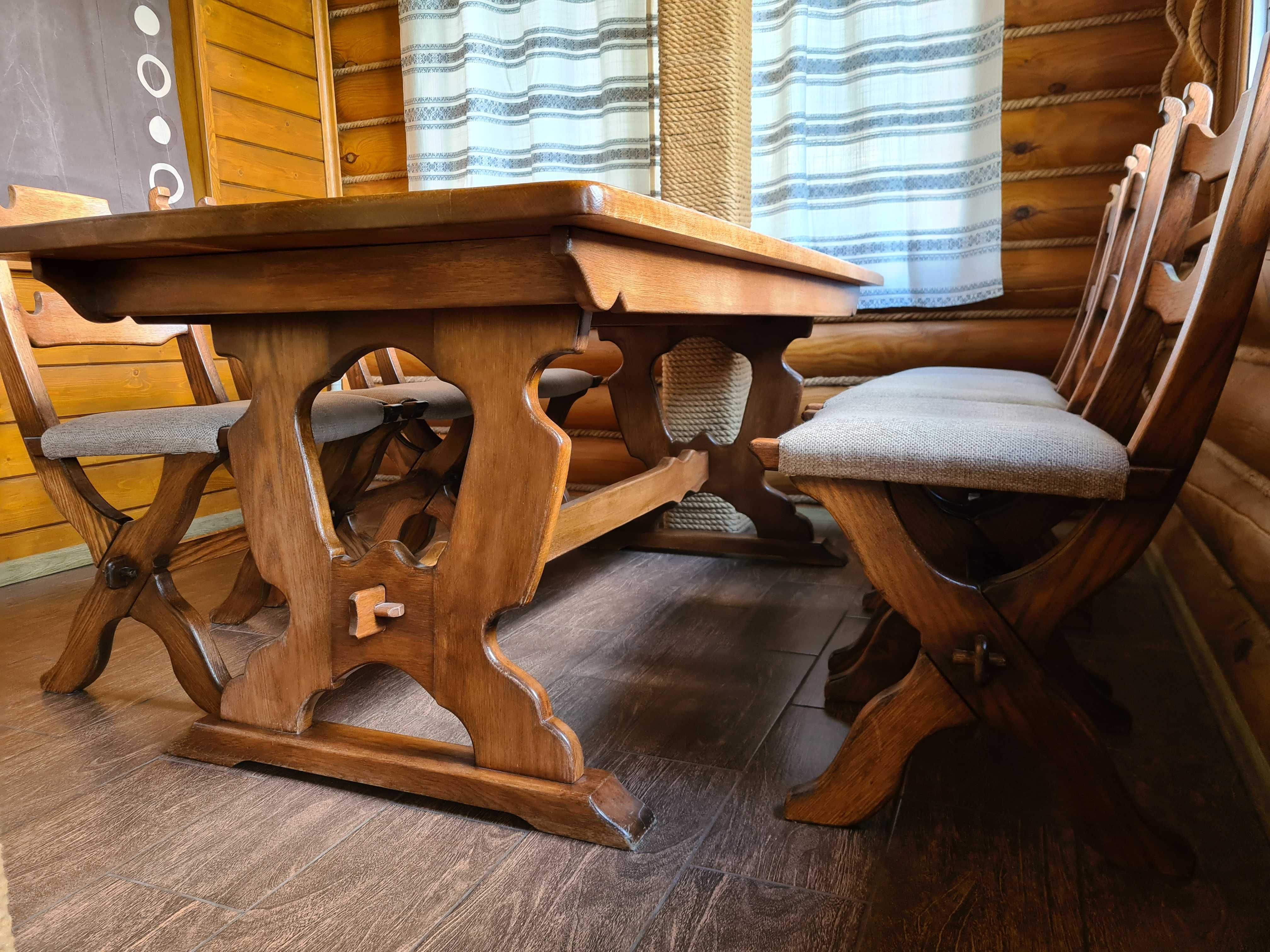 Старинные, деревянный стол и стулья Голландия - состояние отличное!
