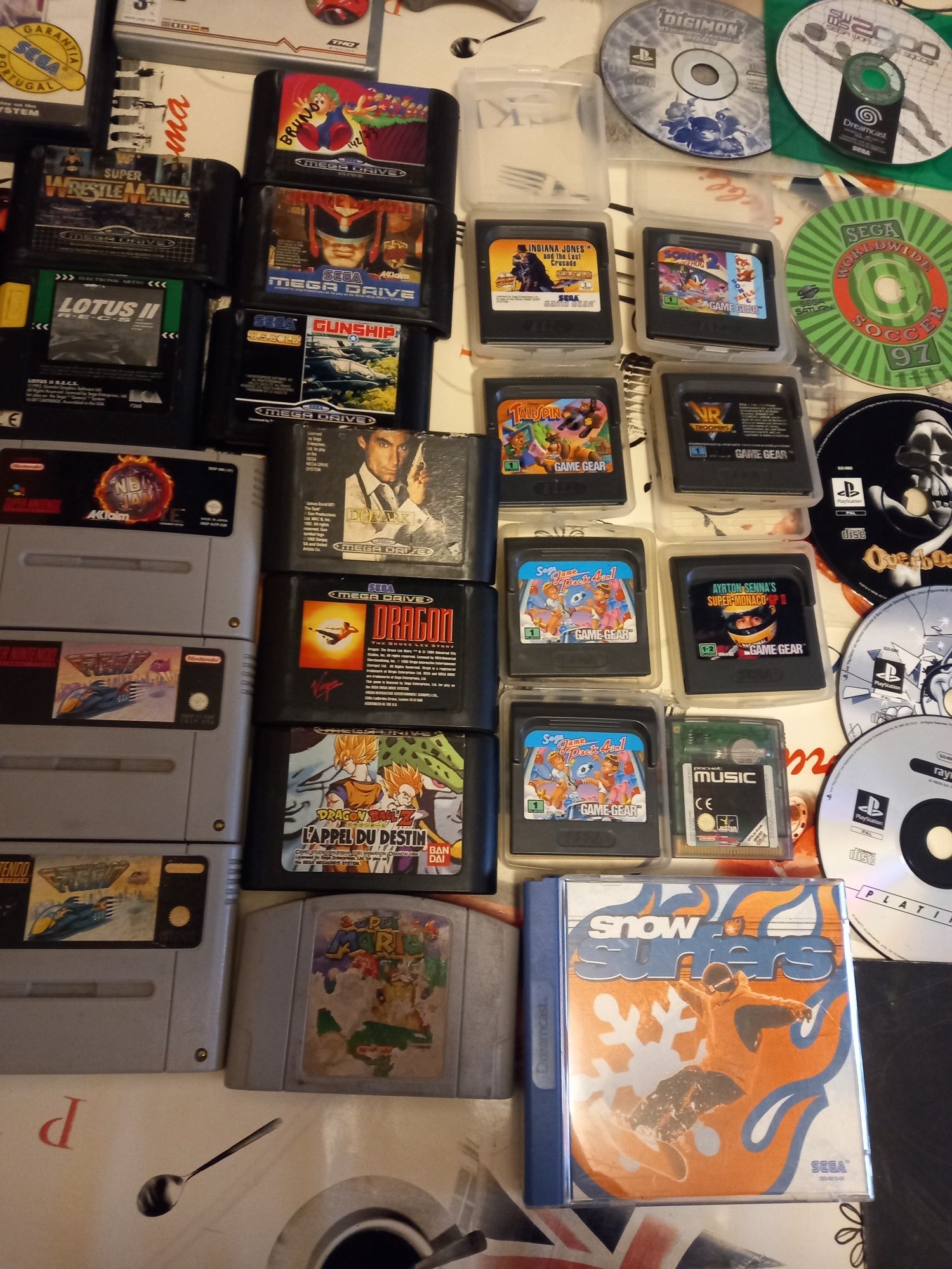 Jogos mega drive master system game gear super Nintendo etc