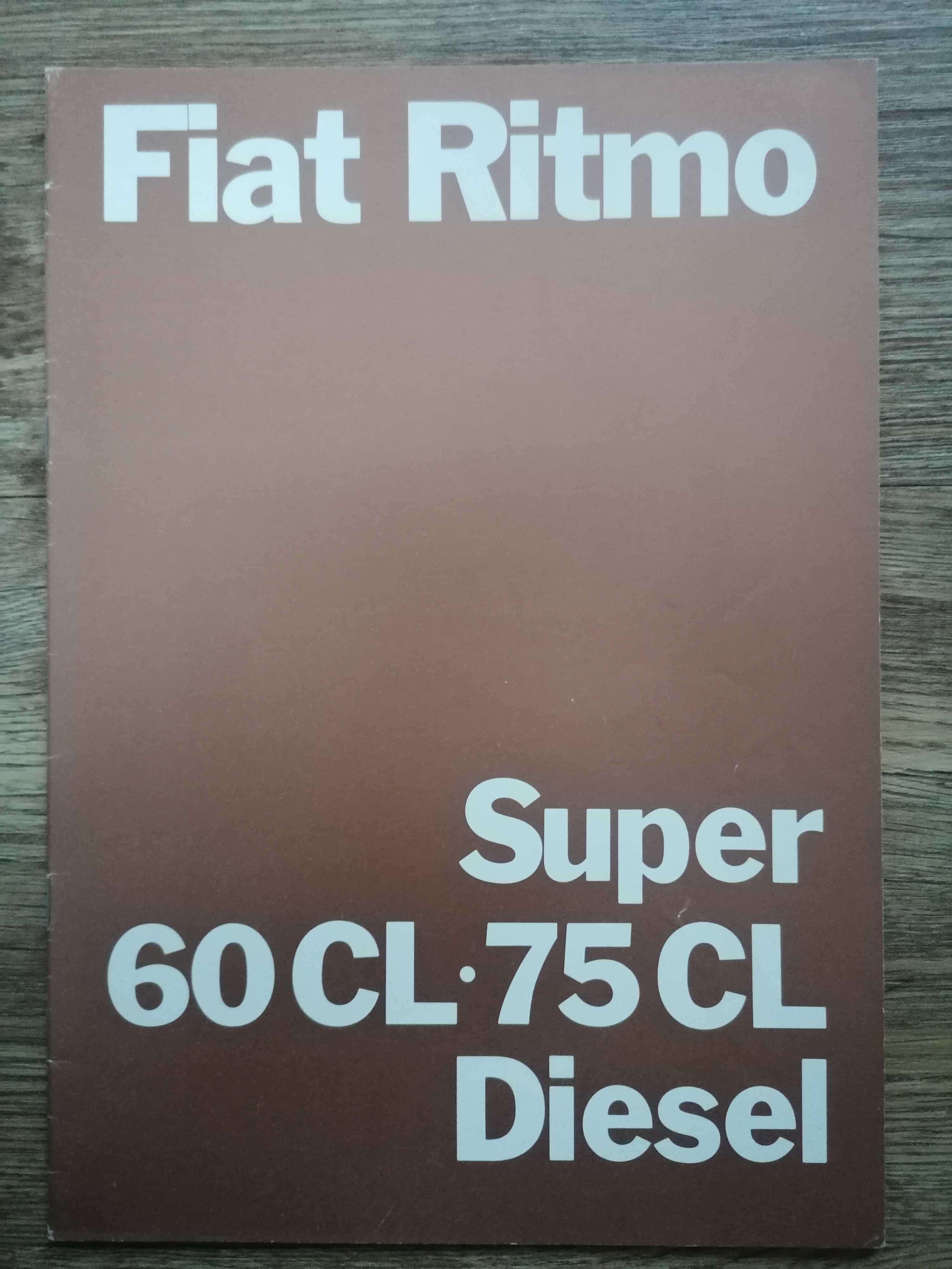 Prospekt Fiat Ritmo Super 60 CL 75 CL Diesel