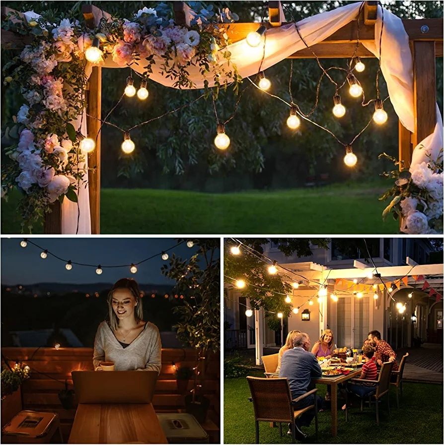 Lampki solarne ogrodowe 15 sztuk g40 led fairy lights