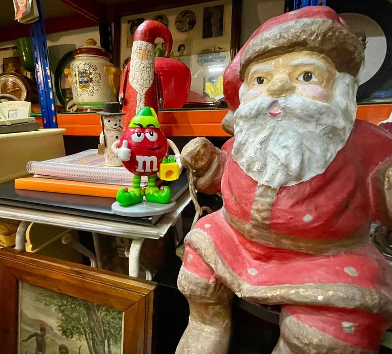 Pai Natal antigo em papel machê – anos 50/60