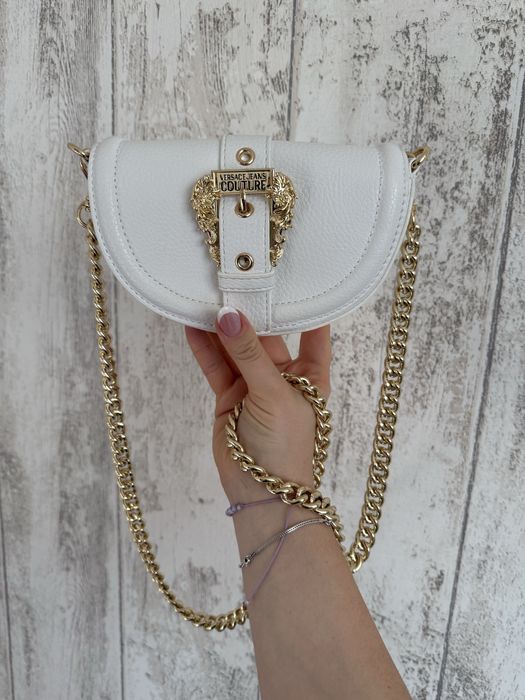 Mini biala torebka versace jeans couture