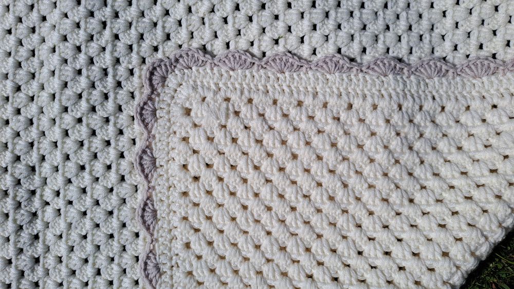 Kocyk niemowlęcy, handmade, wełna merino, chrzest, narodziny