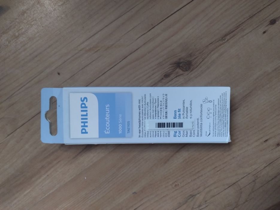 Słuchawki dokanałowe PHILIPS TAE1105BL/00 Niebieskie - nowe