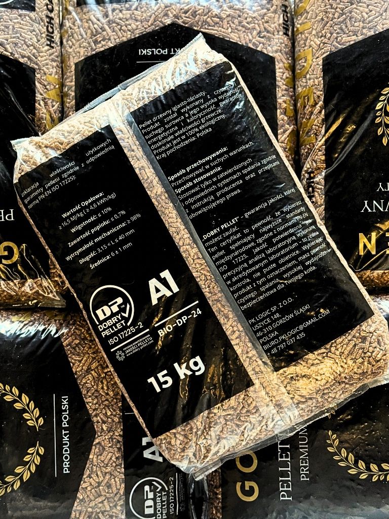 Pellet GOLDEN A1 6mm iglasto liściasty Sosnowo Dębowy Premium certyfik