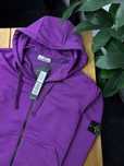stone island zip hoodie purple