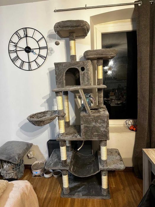 Drapak dla kota GIGANT nowy Wysoki 7 poziomów legowisko słupek domek