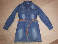 Платье джинсовое на девочку р-р 140