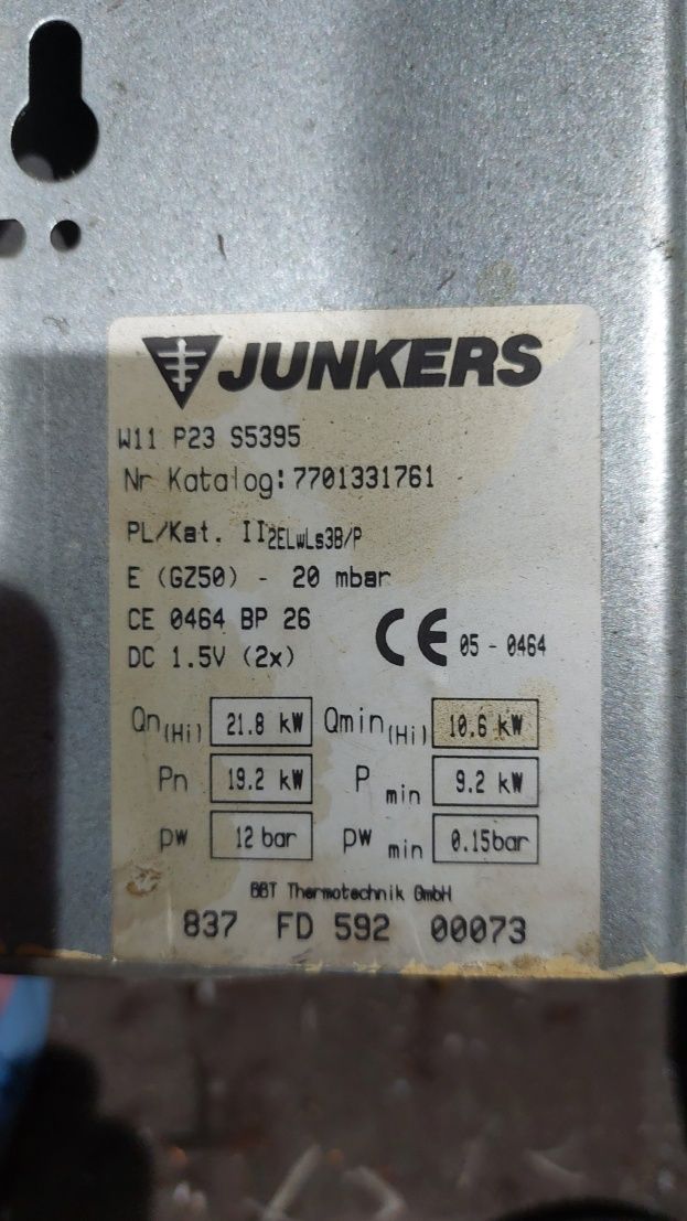 Nagrzewnica wężownica do picyka gazowego JUNKERS W11 P23