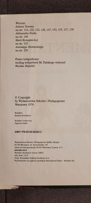Elementarz Marian Falski Wydanie 2007