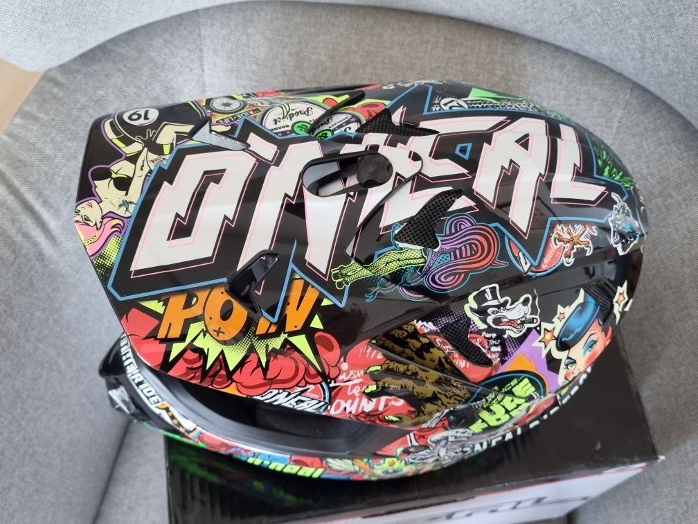 Kask MX dziecięcy O'neal Backflip RL2 M Crank Black
