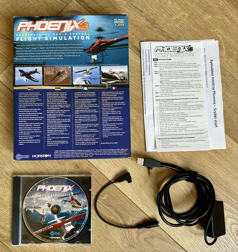 Symulator modeli zdal. sterowanych RC Phoenix+Interfejs+adapter Futaba