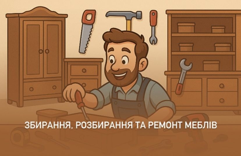 Збирання,складання ,збірка -розбирання  ремонт перестановка та  переве