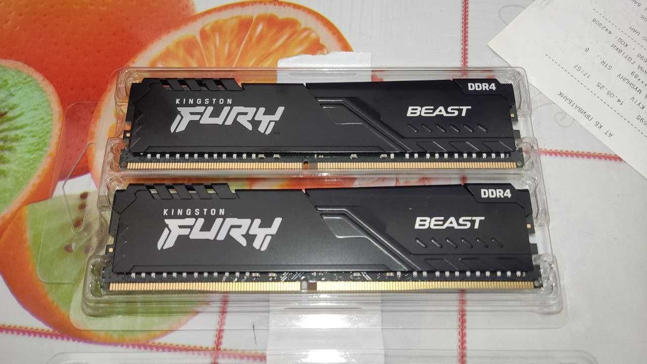 Kingston Fury DDR4 32ГБ 3200 Beast Оперативна памʼять до ПК