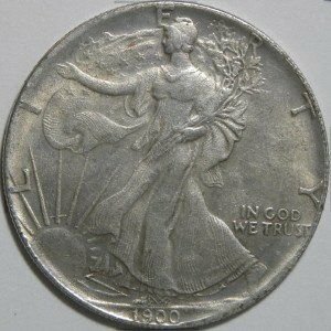 Монета one silver dollar 1900 рік