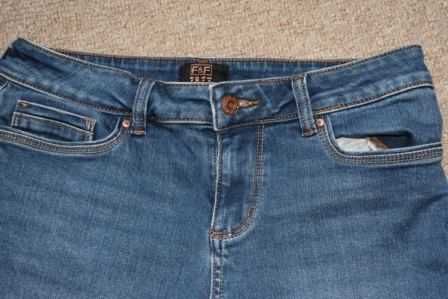 Nowe spodenki jeansowe F&F do kolan rozm 36 ciemny niebieski