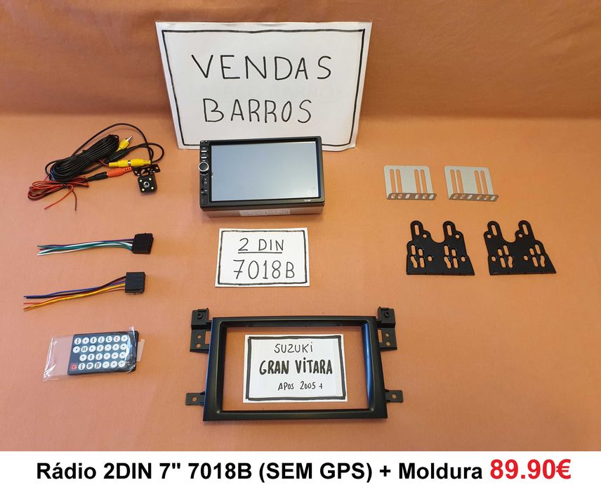 (NOVO) Rádio 2DIN • Suzuki GRAND VITARA (1998 a 2015) • Android 4+32GB