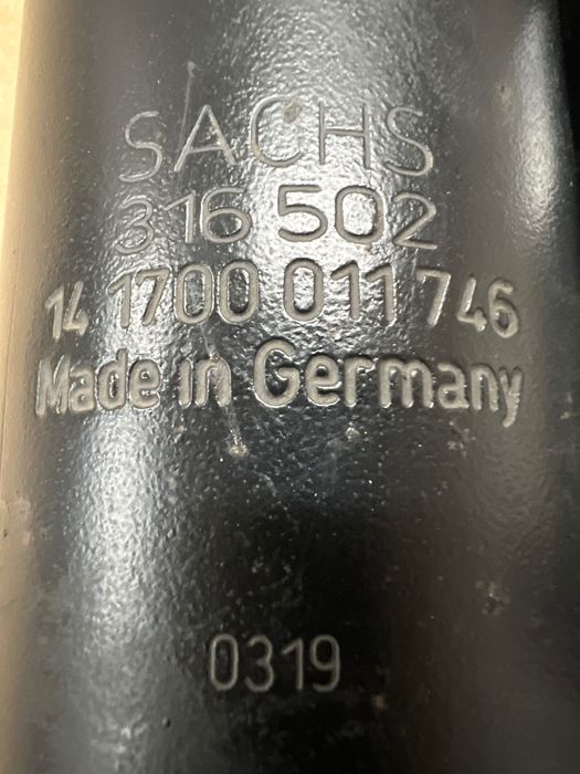 Амортизатор передний SACHS 316 502 (Germany)  MAN TGX