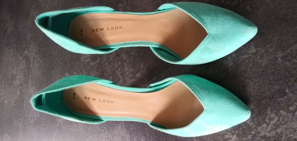 Szpilki 39 new look miętowe