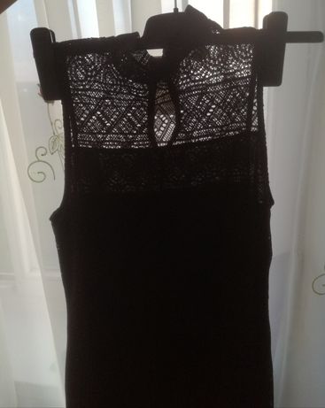 Nowa, czarna, koronkowa sukienka H&M, roz 36