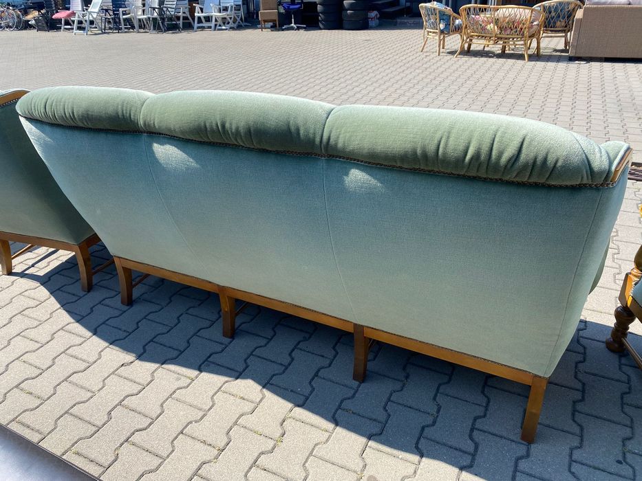 Klasyczny wypoczynek Sofa + 2x fotel + pufa DOWÓZ DO DOMU