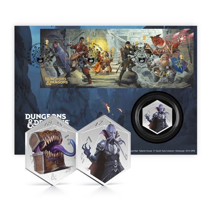 Dungeons & Dragons koperta ze znaczkami i metalową monetą LE nr 0068