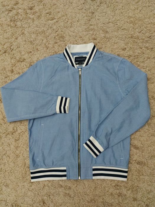 Джинсова куртка бомбер вітровка