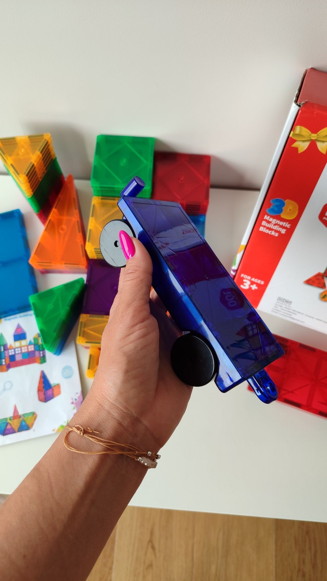 100 el klocki magnetyczne konstrukcyjne jak Connetix 3D zestaw XXL duż