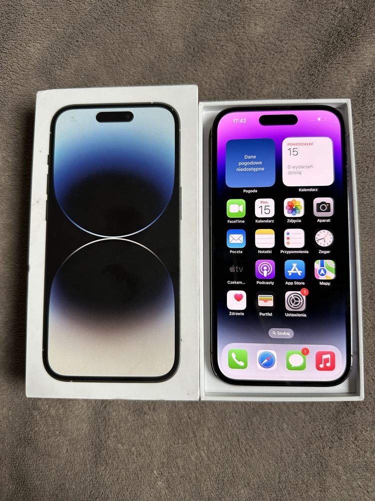 IPhone 14 pro Deep Purple 128gb Zadbany Zestaw 90%