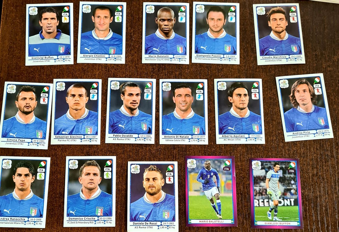 Euro 2012 Panini pilka nożna Włochy Italia