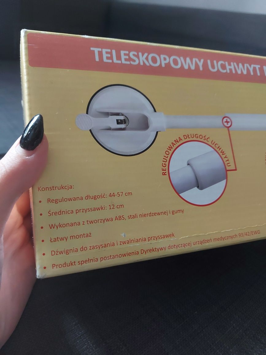 Teleskopowy uchwyt na przyssawki