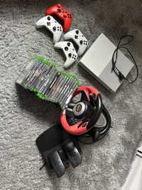 Xbox one s ,gry,pady,kierownica i pedały