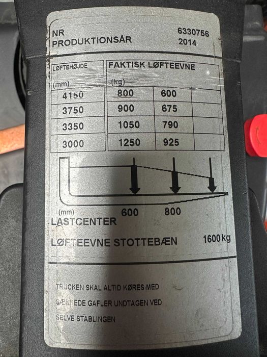 Paleciak elektryczny Toyota BT SPE125L Maszt 4,1m