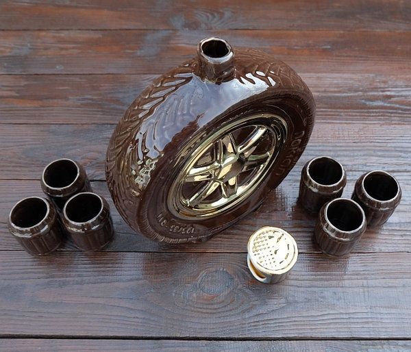 Набор для алкоголя Запаска, подарочный набор мужчине в гараж