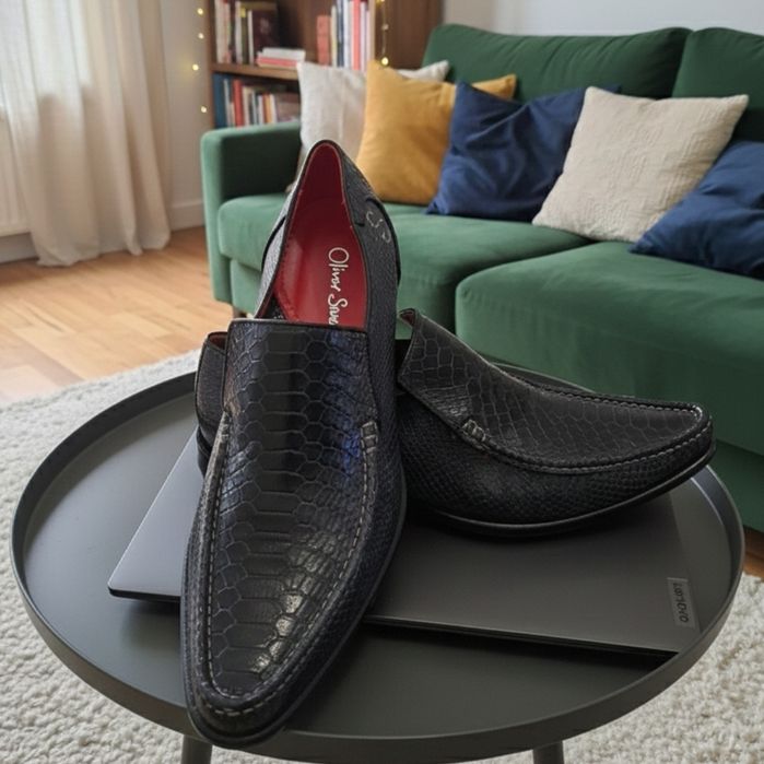 Туфлі статусні чоловічі, шкіра пітона oliver sweeney італія р.45