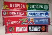Conjunto de cachecóis do Benfica