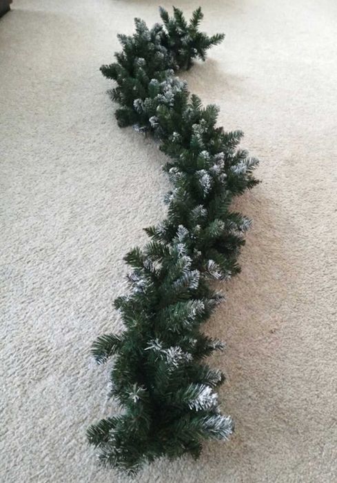 XXL 270CM Girlanda Świąteczna Choinkowa Sztuczna Na Schody Okno Drzwi