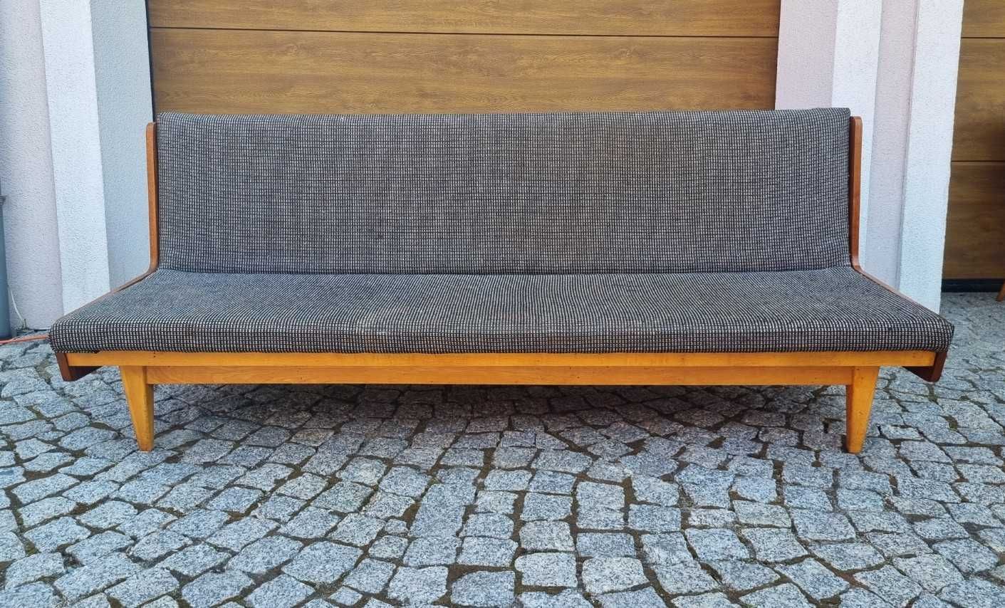 Dwustronna Czechosłowacka Sofa vintage design PRL