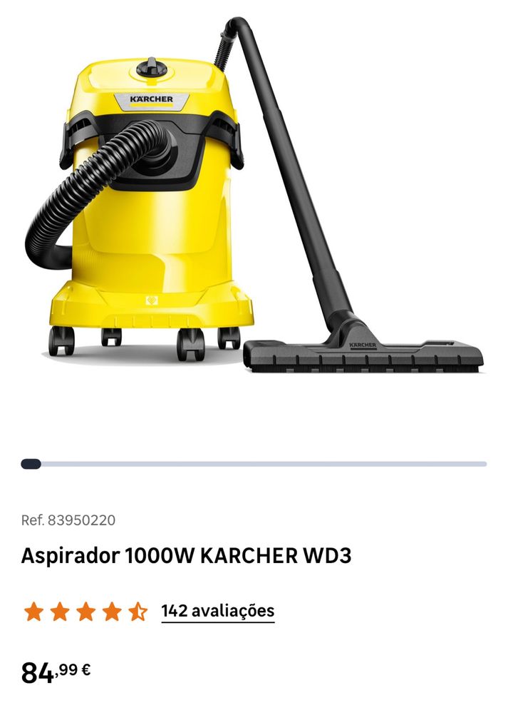 Aspirador Karsher WD3 1000W