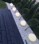 Lampa solarna biała kula