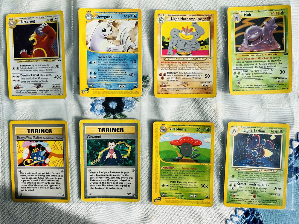 Cartas pokemon antigas